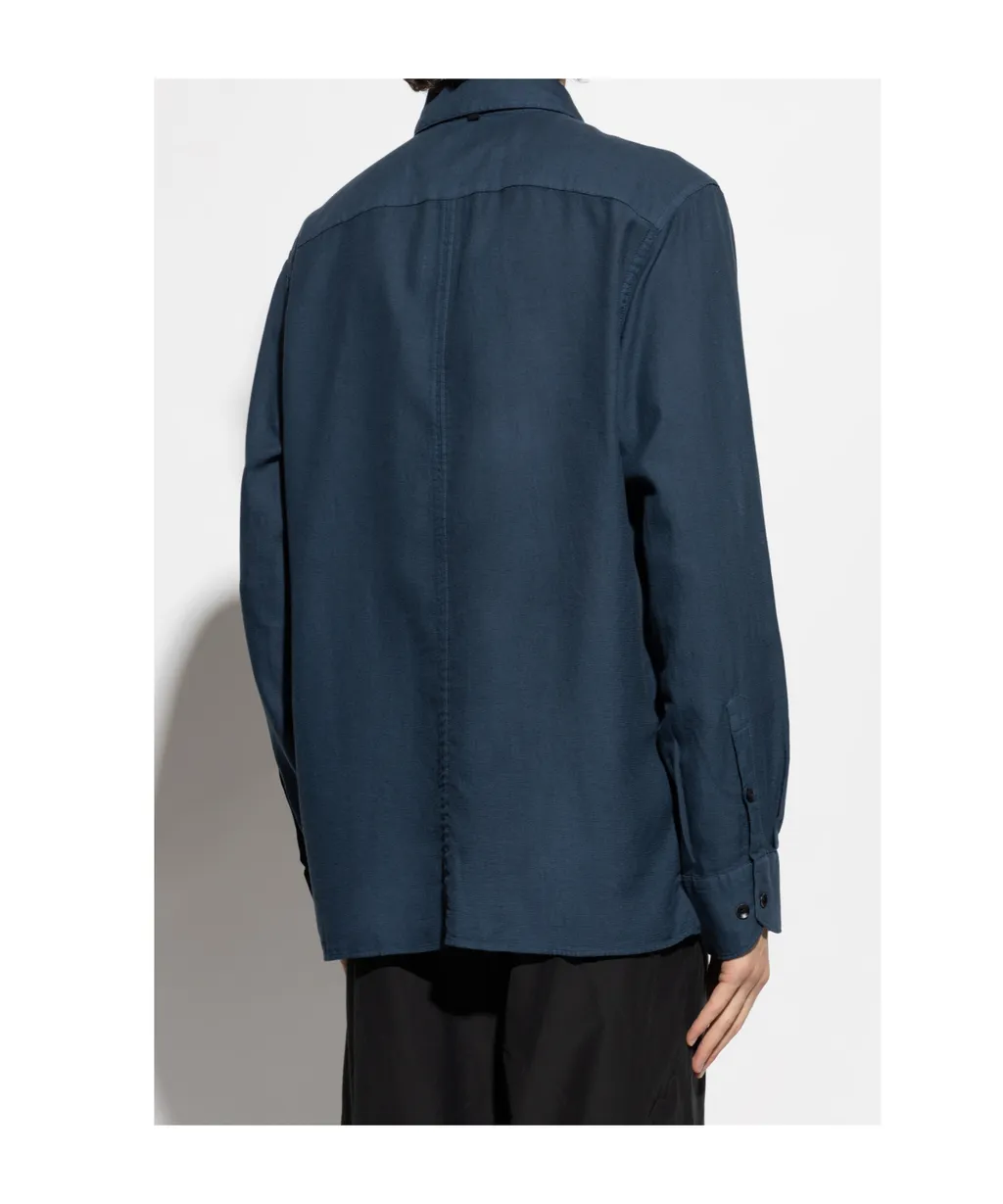 Textured Button-Up Shirt