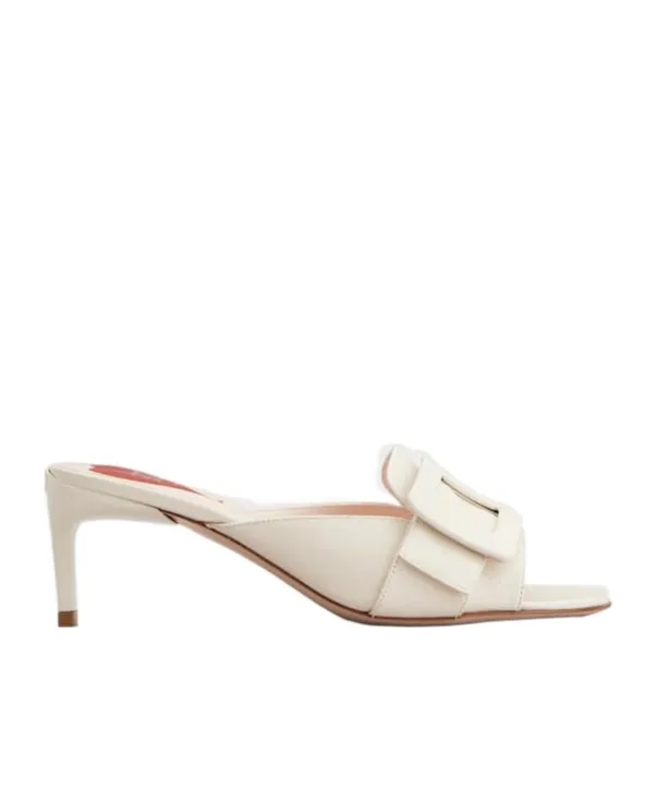 Viv' Canard Mules In Leather