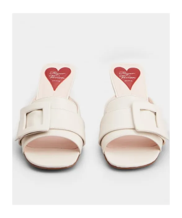 Viv' Canard Mules In Leather