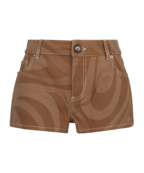 Pucci Marmo Print High Waist Shorts