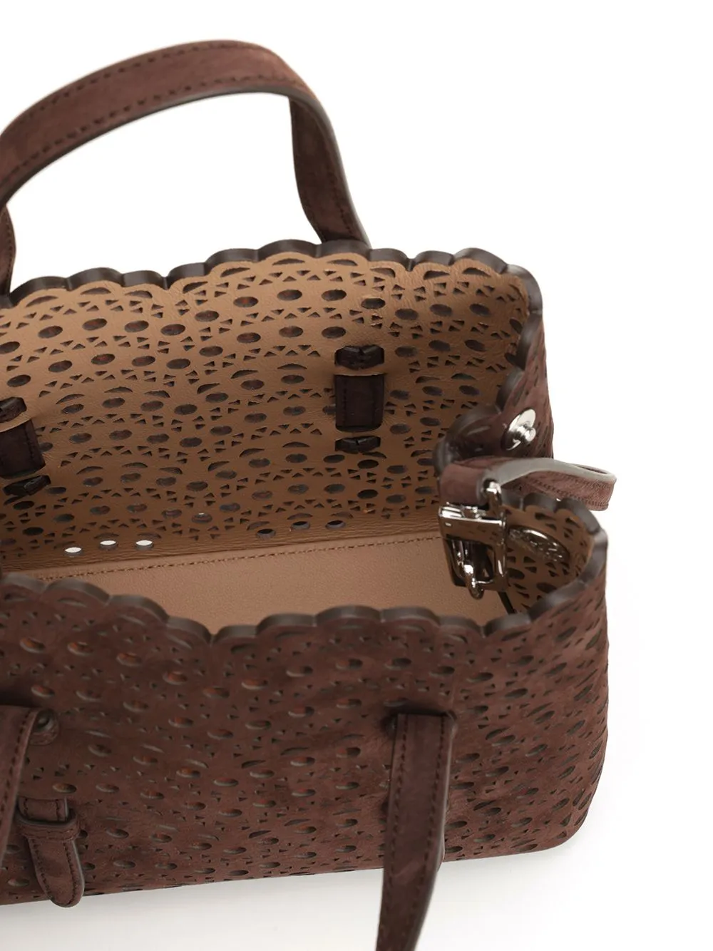 AlaÏA Mina 20 Cut-Out Top Handle Bag