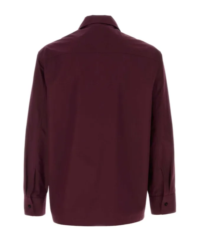 Zip-Front Poplin Shirt