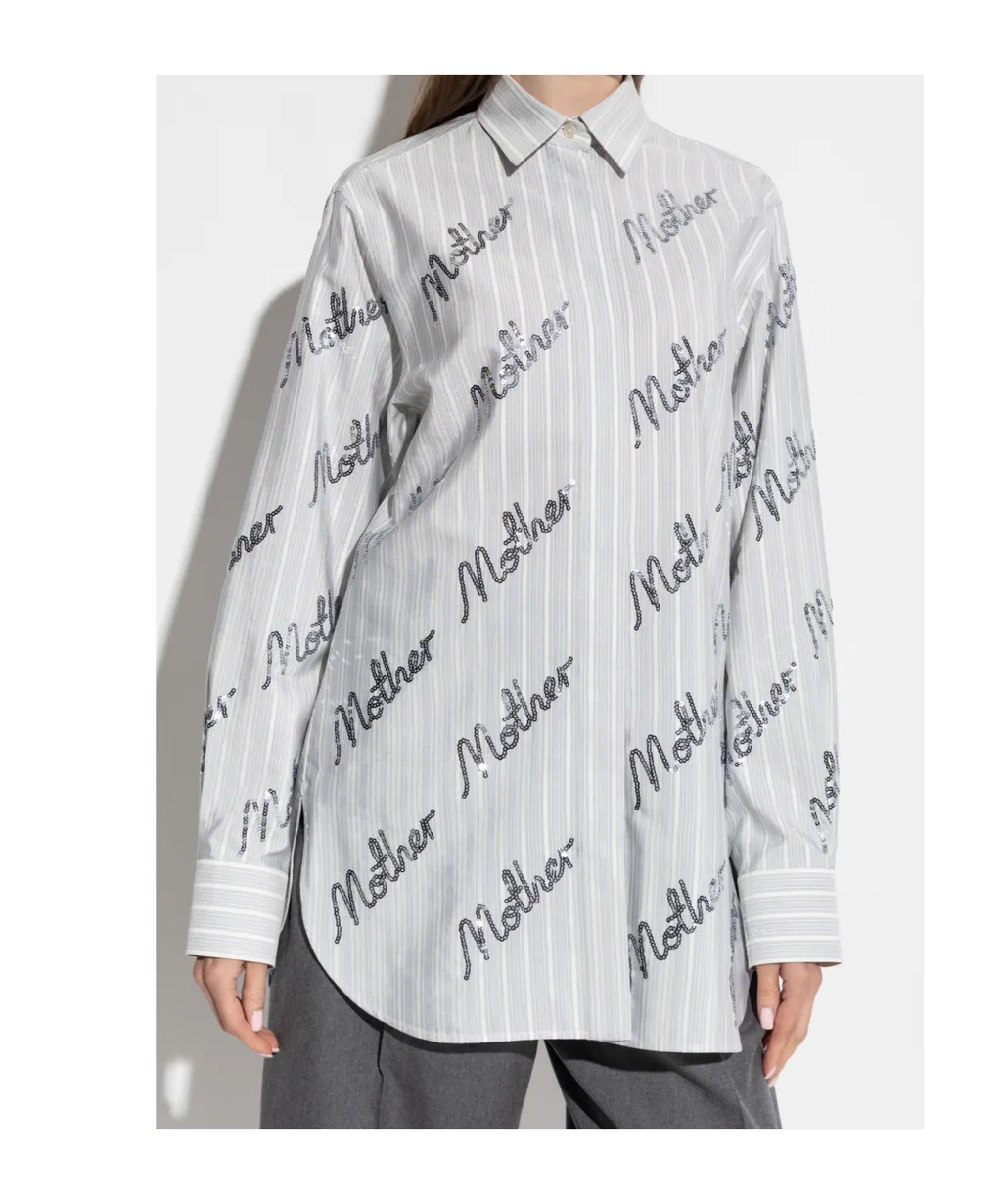 Stella Mccartney Sequin Embellished Striped Shirt