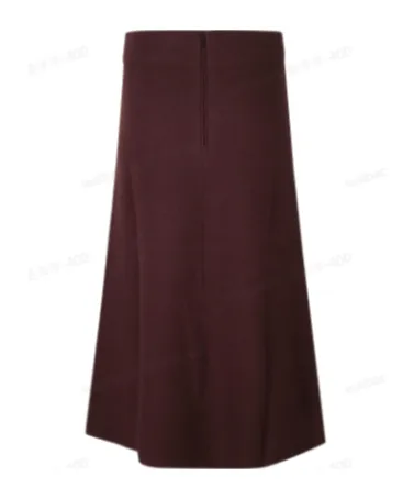Back-Zip Midi Skirt