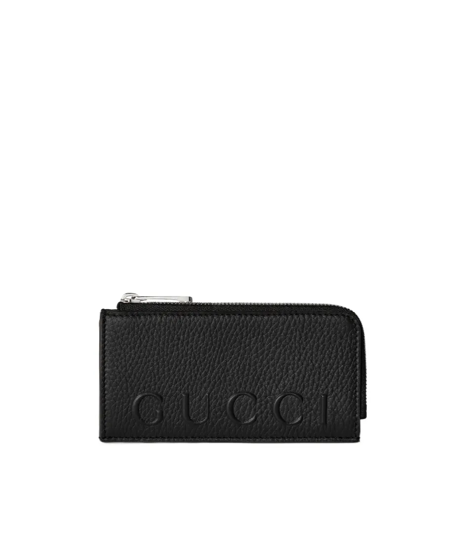 Zip Card Case With Logo