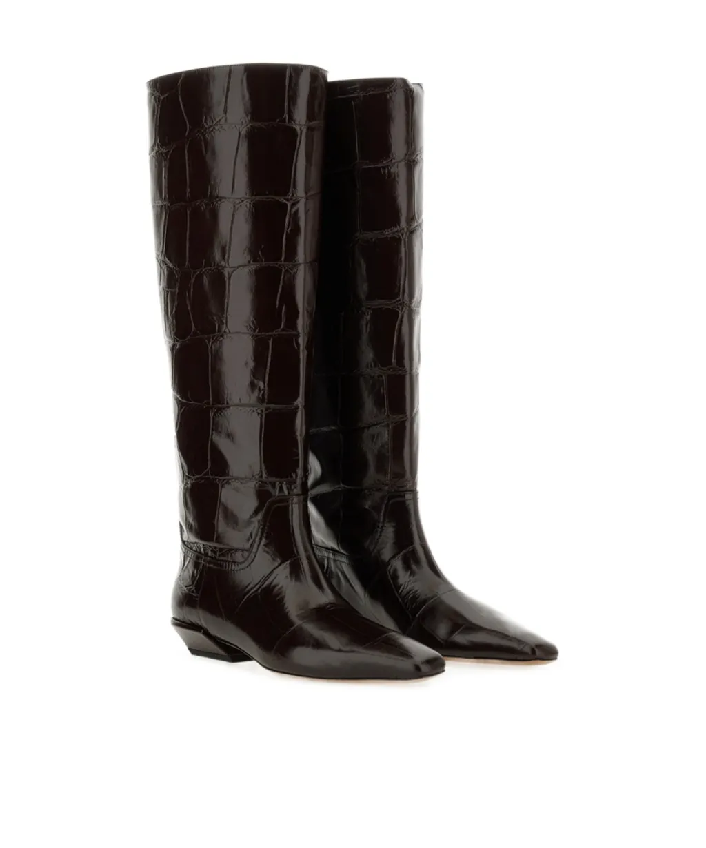 Paris Texas Bettina Embossed Knee-High Boots