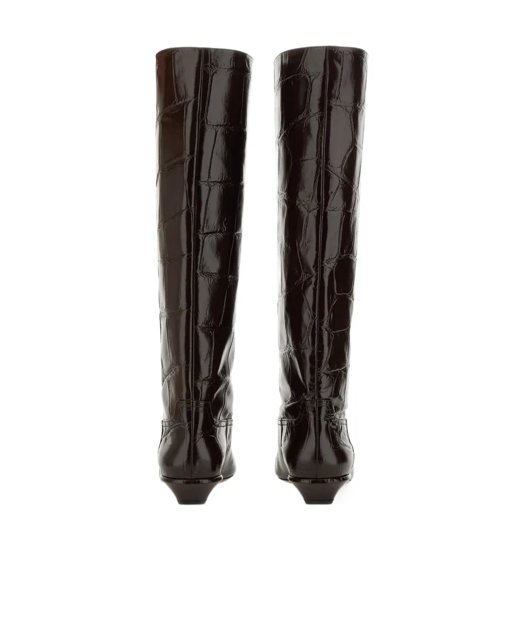 Paris Texas Bettina Embossed Knee-High Boots