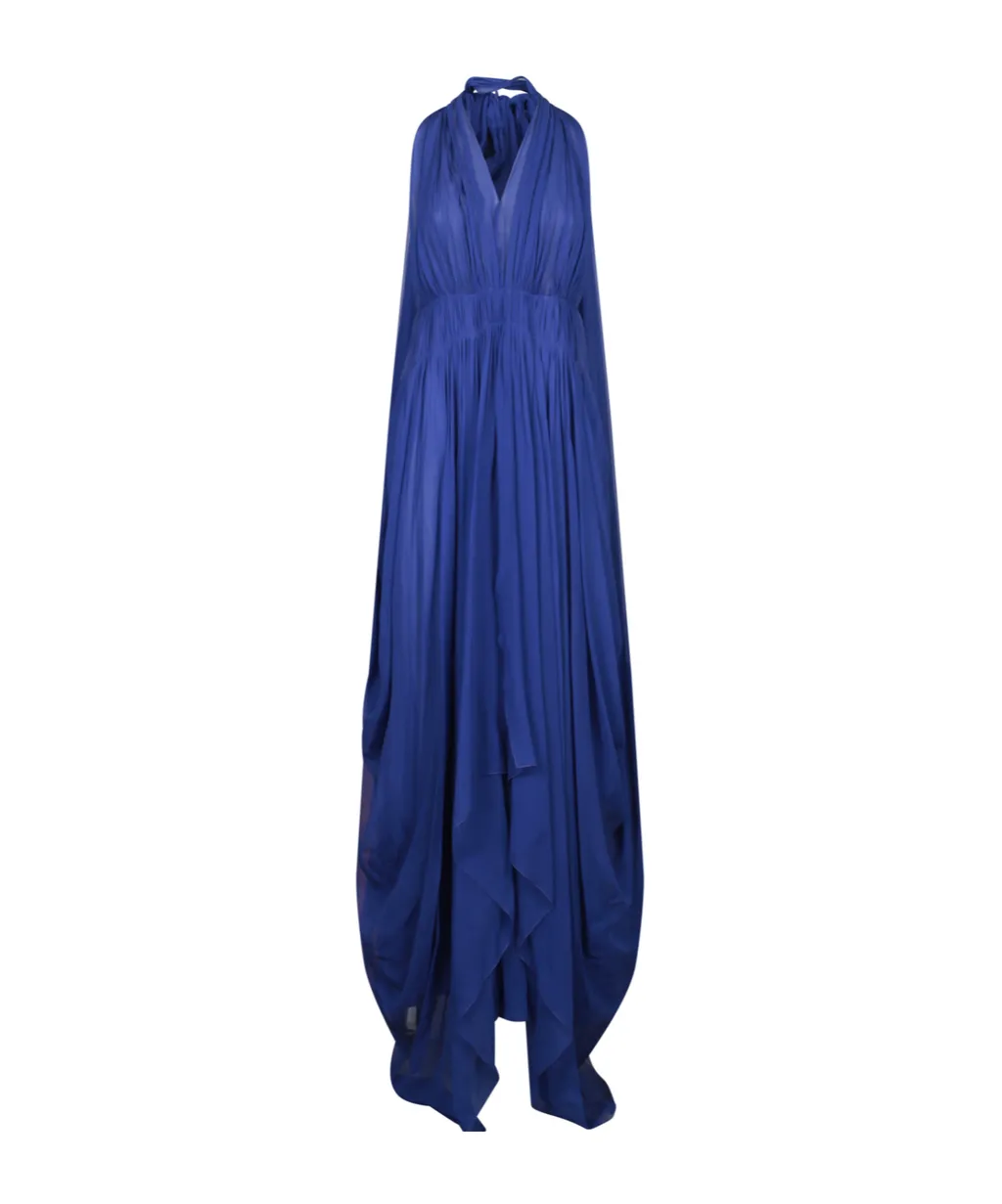 Cape-Insert Maxi Dress
