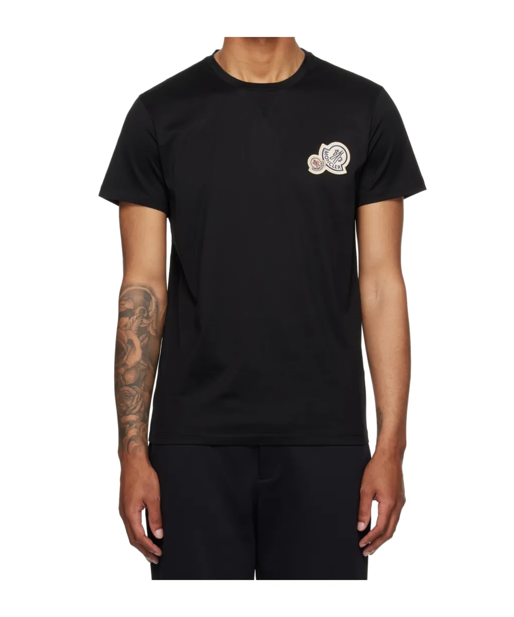 Moncler Logo Embroidered Crewneck T-Shirt