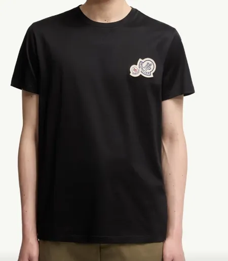 Moncler Logo Embroidered Crewneck T-Shirt