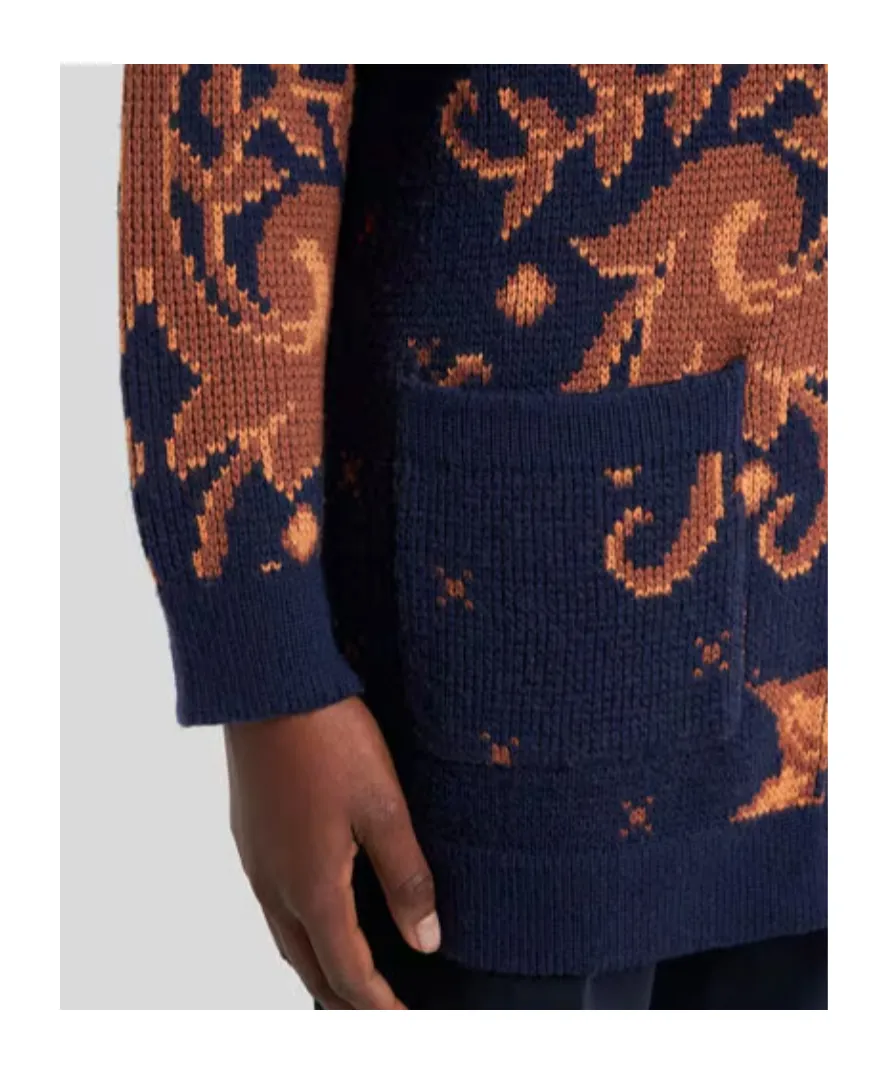Etro Pattern-Jacquard Button-Up Cardigan
