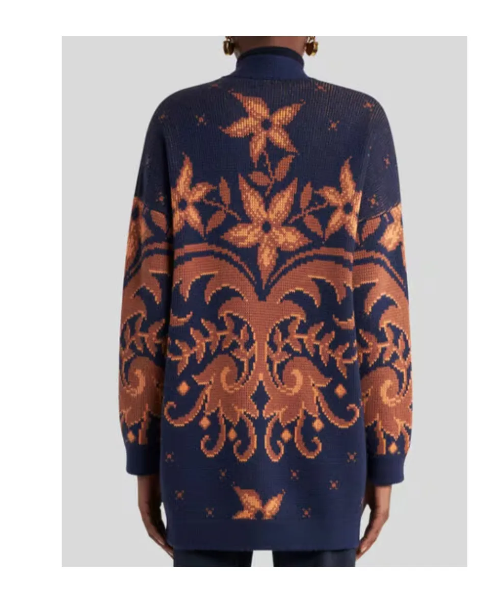 Etro Pattern-Jacquard Button-Up Cardigan