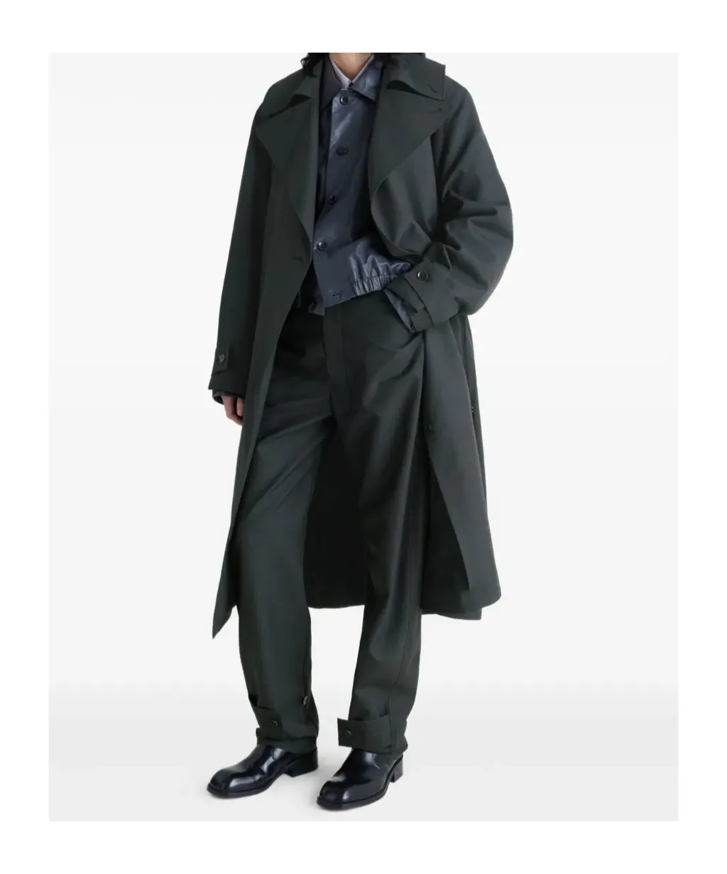 Double-Breasted Belted Trench Coat