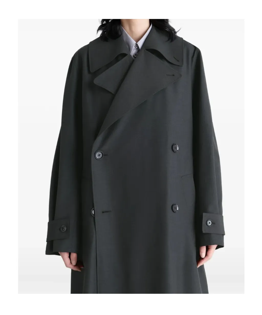Double-Breasted Belted Trench Coat