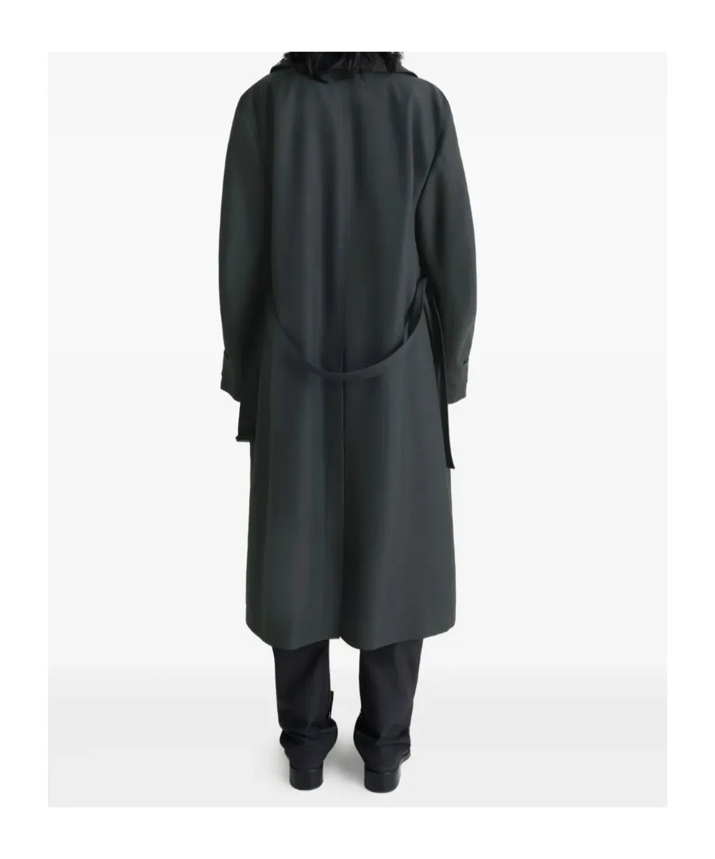 Double-Breasted Belted Trench Coat