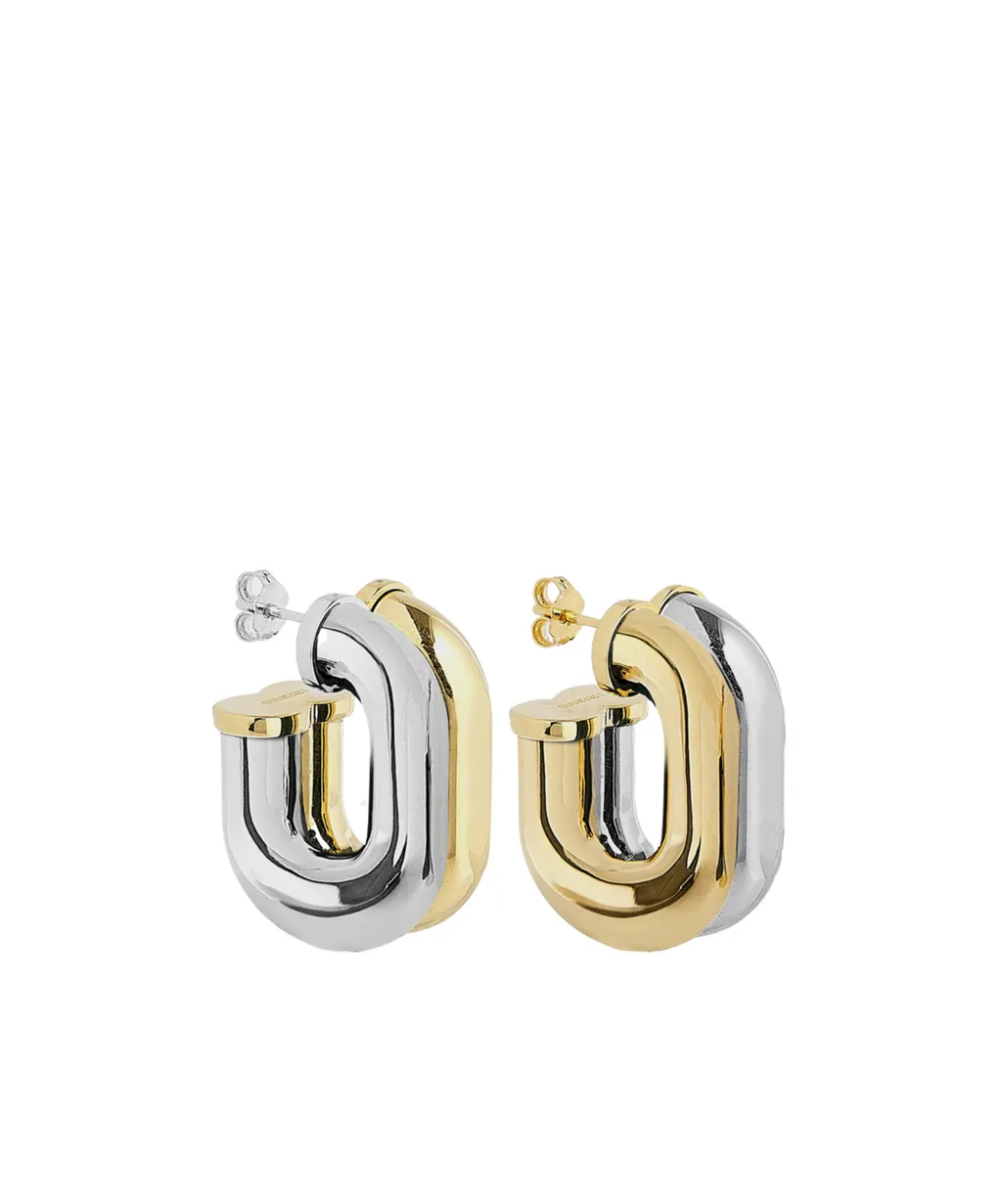 Paco Rabanne Two-Toned Hoop Earrings