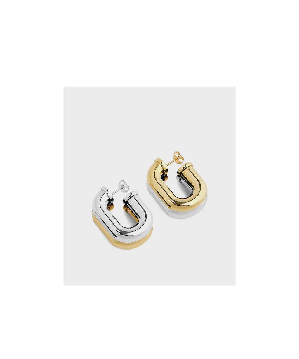 Paco Rabanne Two-Toned Hoop Earrings