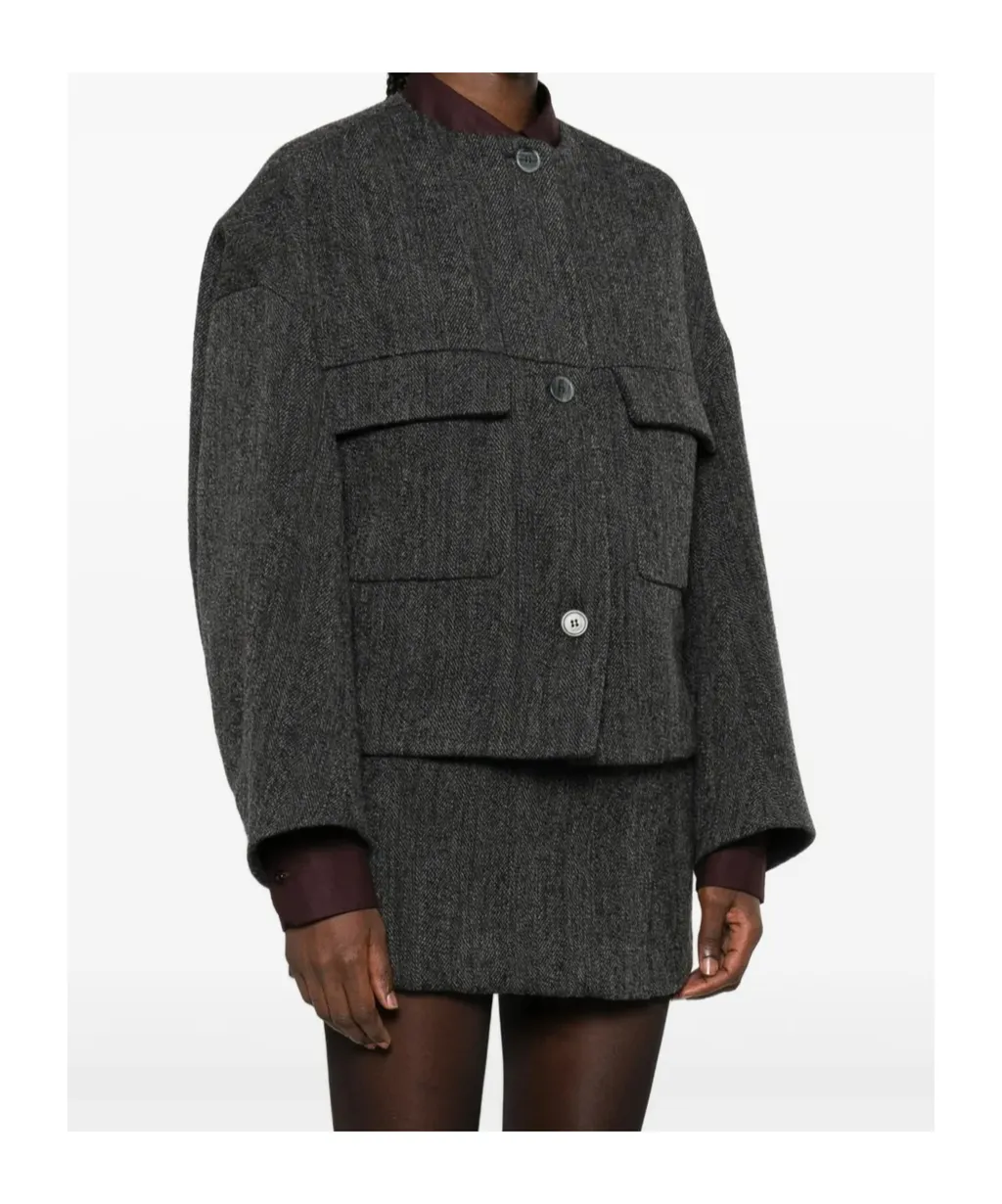 Button-Fastening Patch-Pocket Jacket