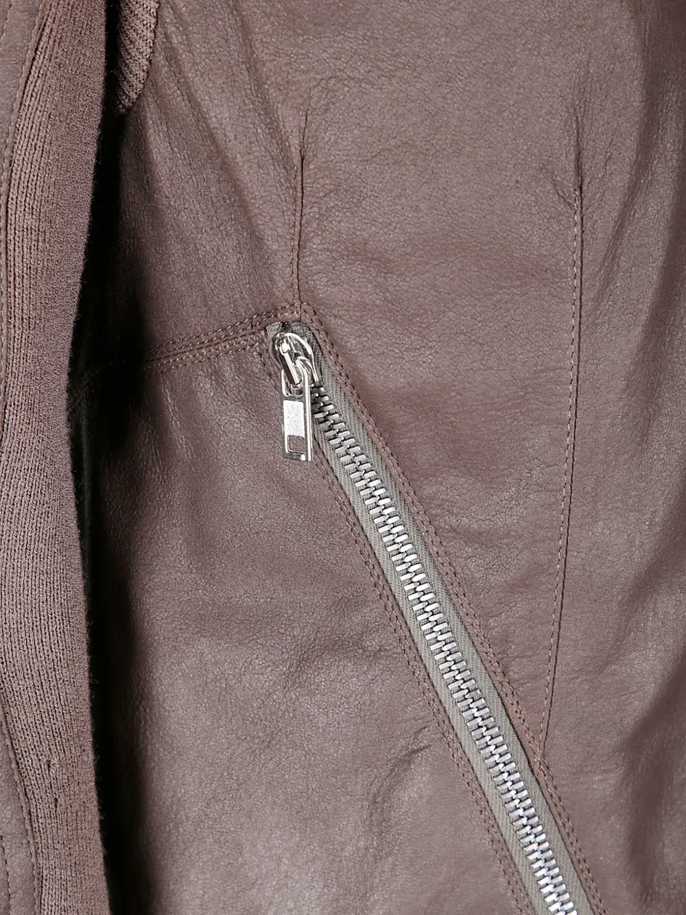 Rick Owens Naska Turtleneck Zipped Biker Jacket