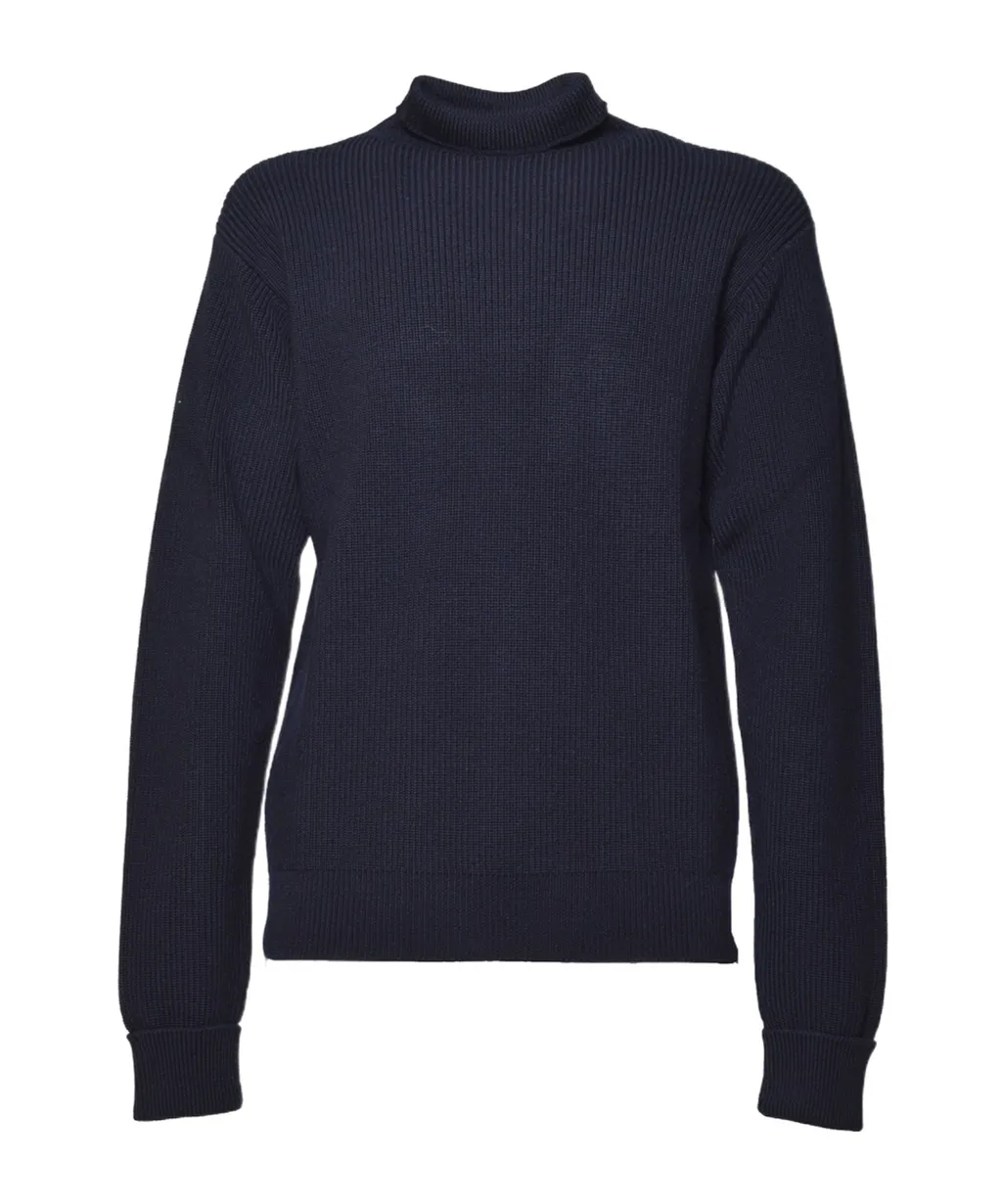 Ribbed High-Neck Sweater
