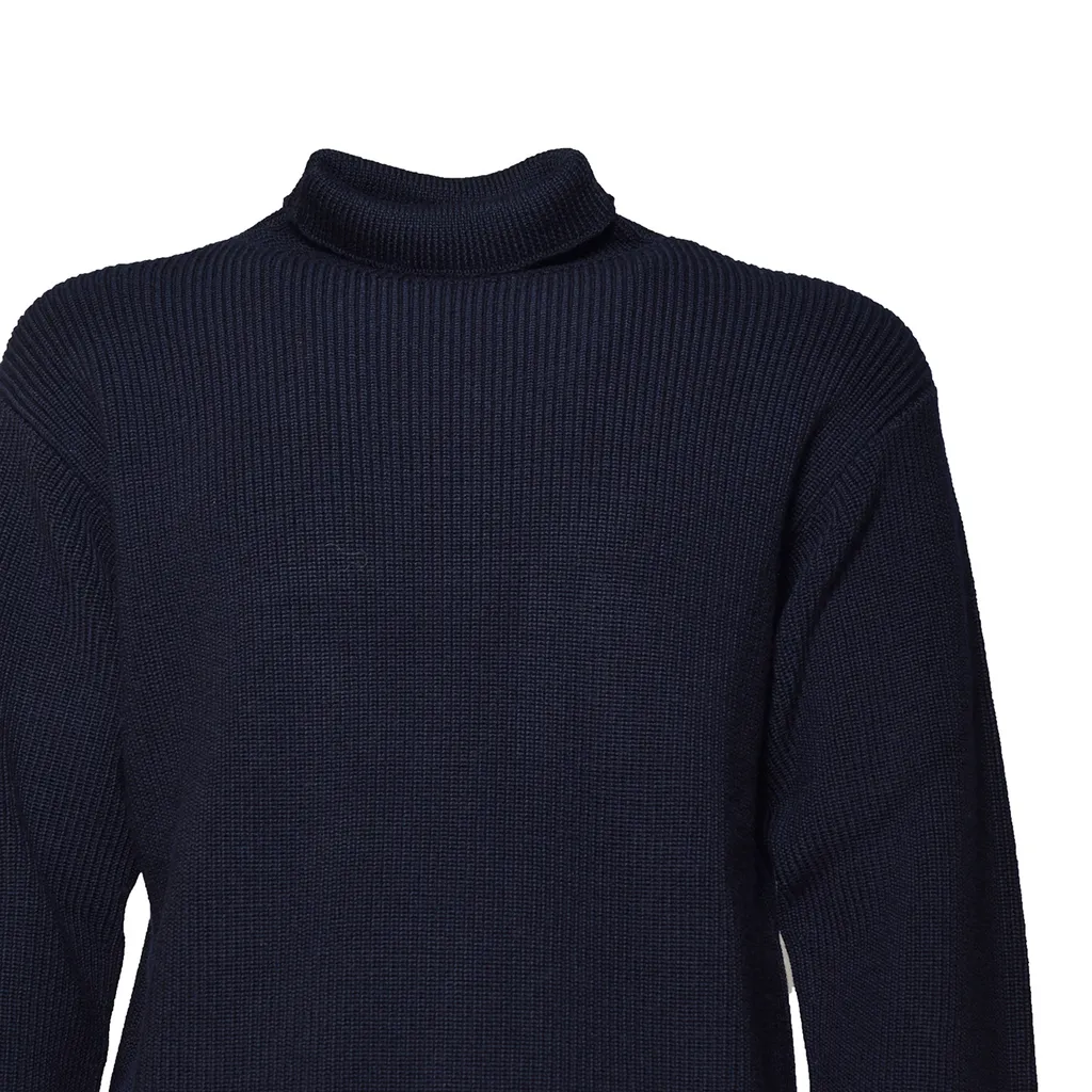 Ribbed High-Neck Sweater