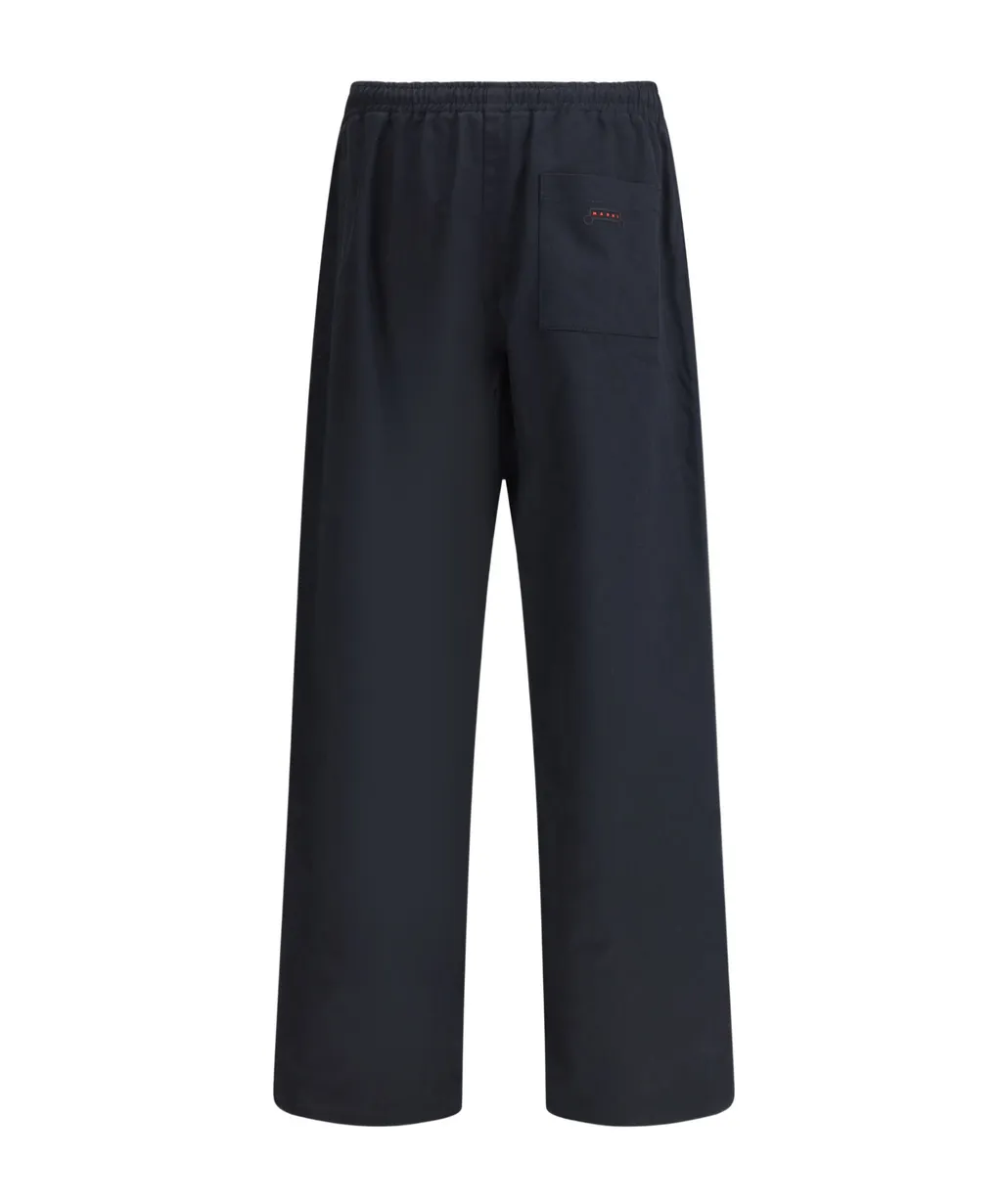 Marni Logo Detailed Straight-Leg Trousers