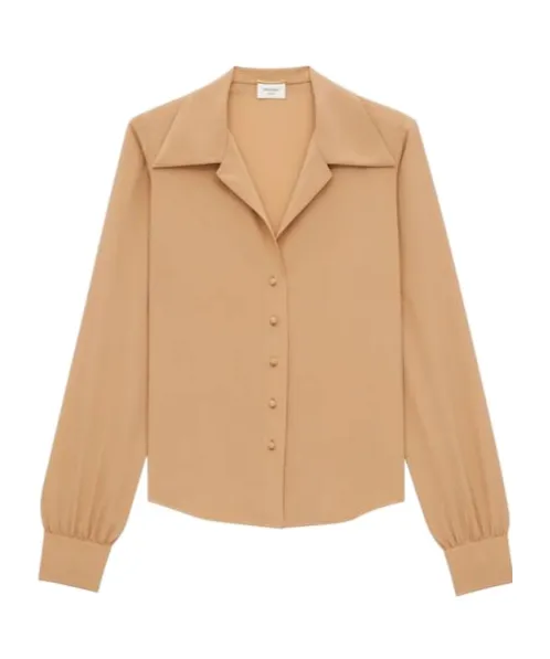 Saint Laurent Button-Up Long-Sleeved Blouse