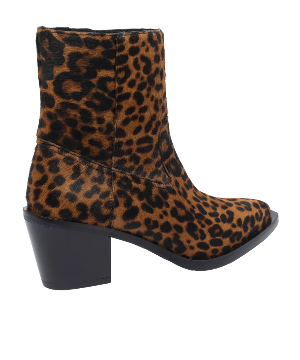 Leopard Print Ankle Boots