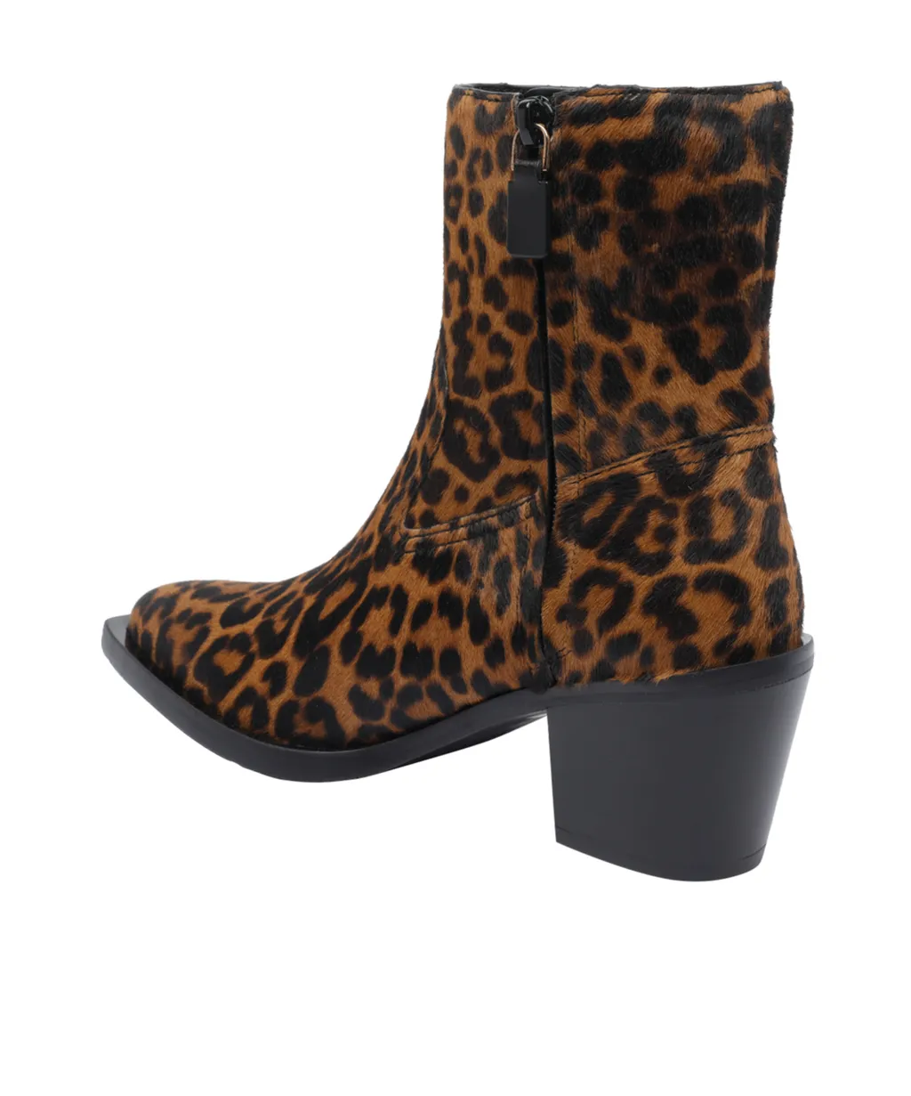Leopard Print Ankle Boots