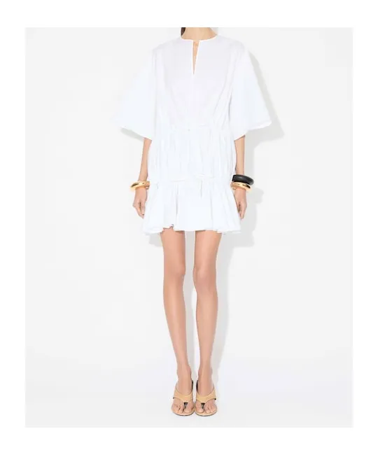 AlaÏA Ruched Poplin Dress