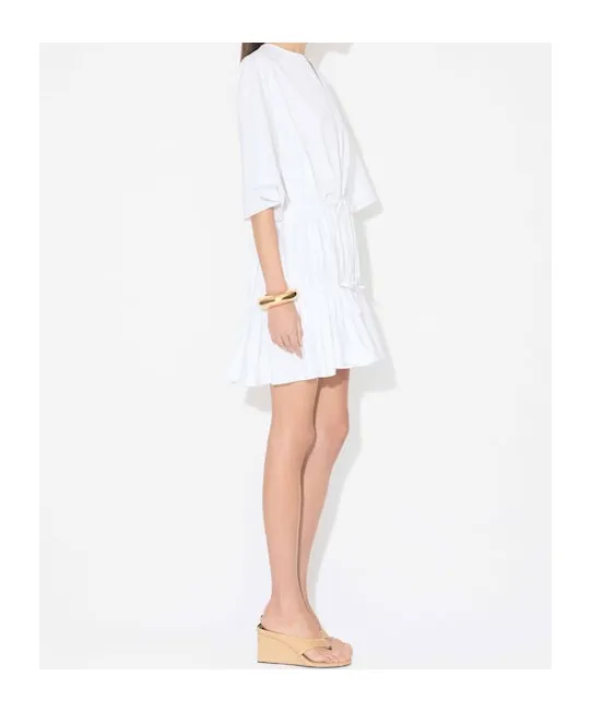 AlaÏA Ruched Poplin Dress