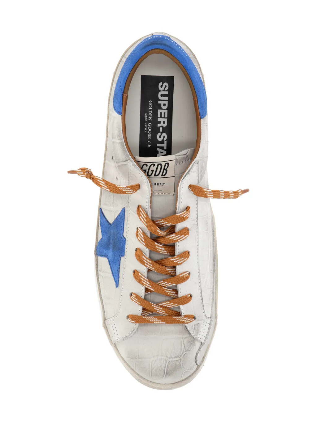 Crocodile-Effect Star Low-Top Sneakers