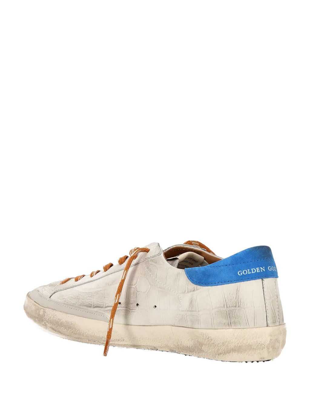 Crocodile-Effect Star Low-Top Sneakers