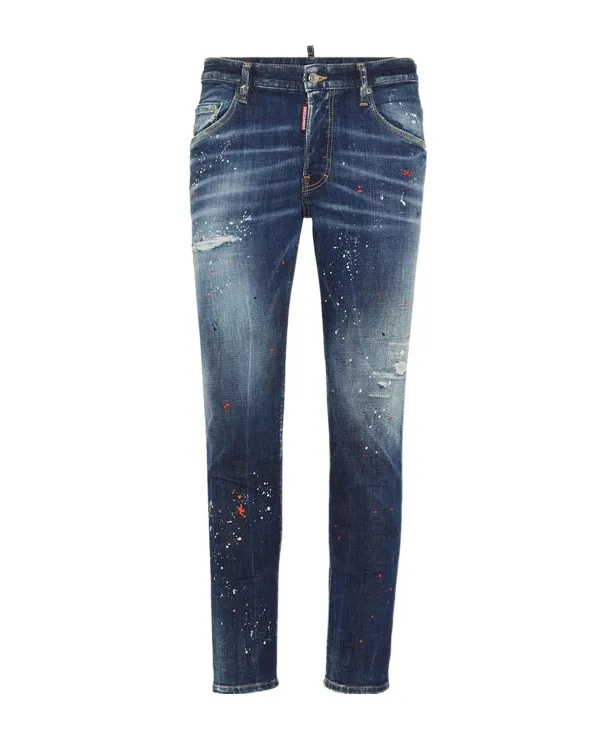 Dsquared2 Dark Rinse Wash Cool Guy Distressed Jeans