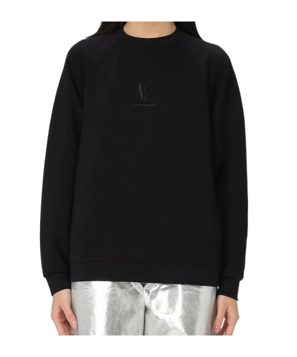 Crystal-Embellished Raglan Sweatshirt