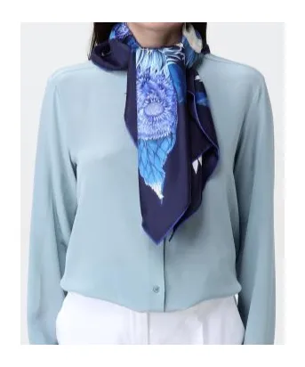 Ferragamo Sunflower Printed Finished Edge Scarf