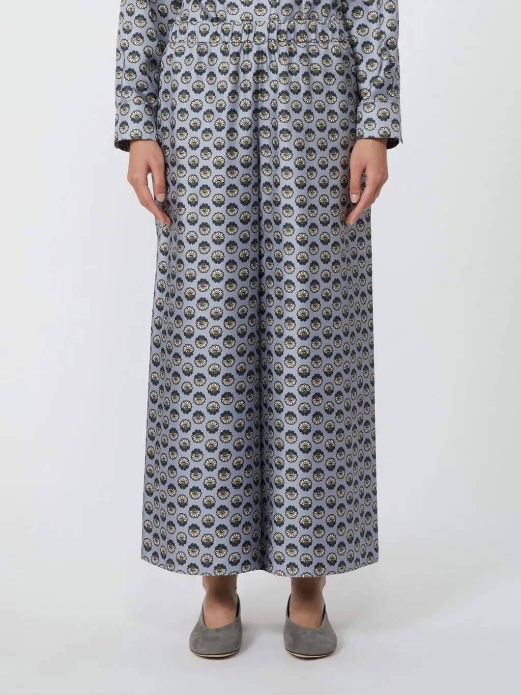 Wide-Fit Silk Trousers