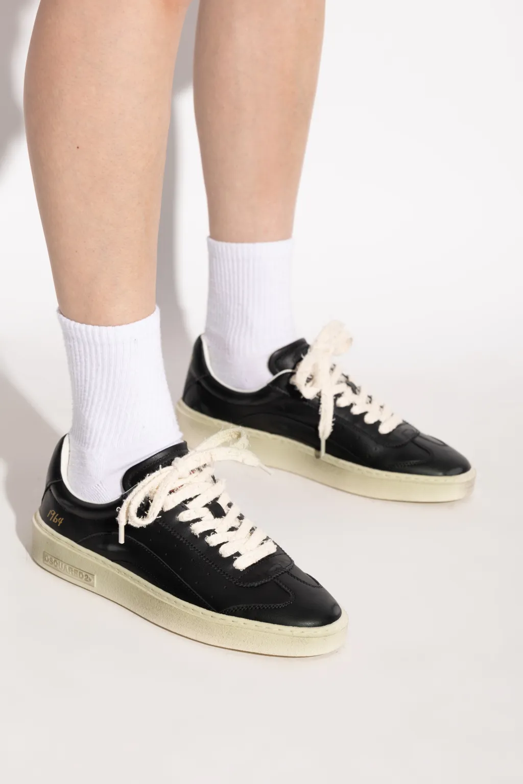 Dsquared2 Rider Distressed Low Up Sneakers