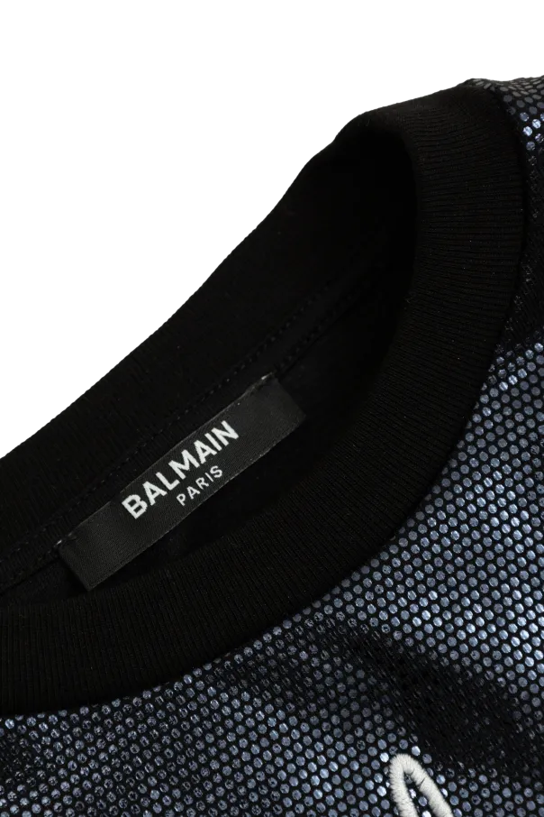 Balmain Kids Logo Emboderied Dress