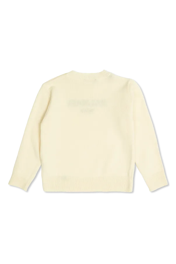 Balmain Kids Logo Emboderied Knitted Jumper