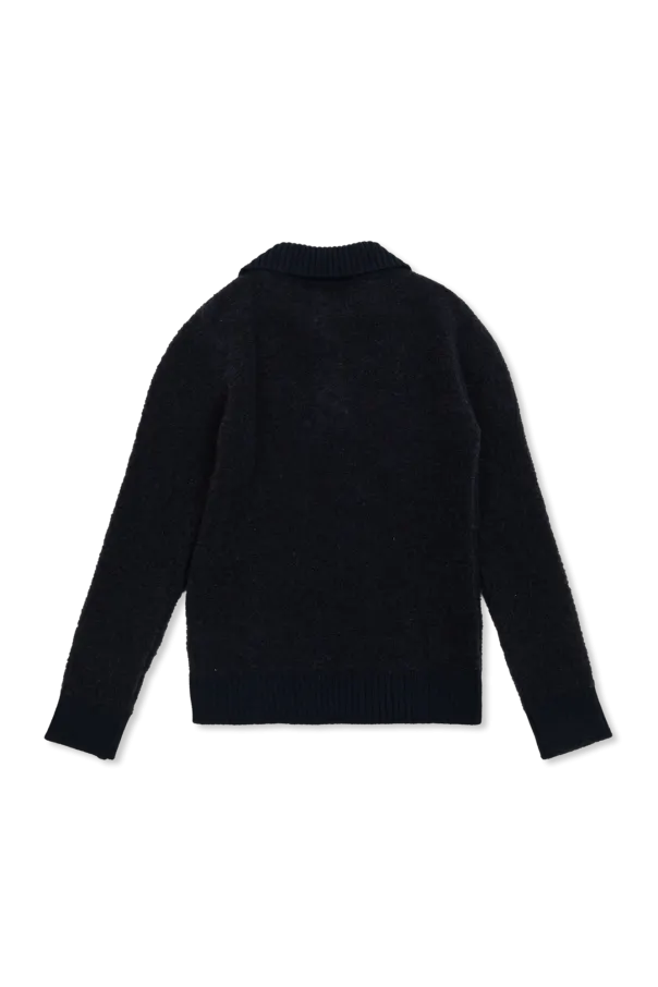 Balmain Kids Logo Patch Knitted Jumper