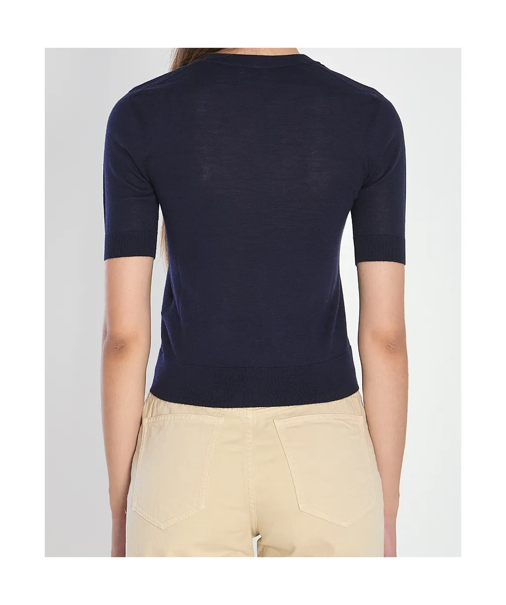 Crew Neck Sweater In Fine Wool