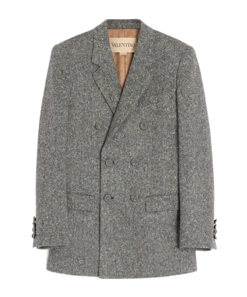 Valentino Double-Breasted Long-Sleeved Blazer