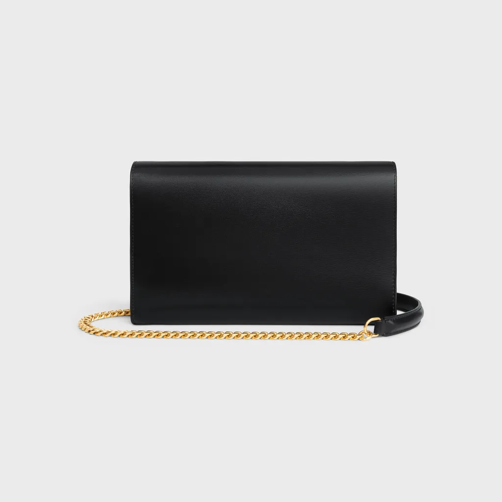 Envelope Wallet On Chain In Shiny Calfskin