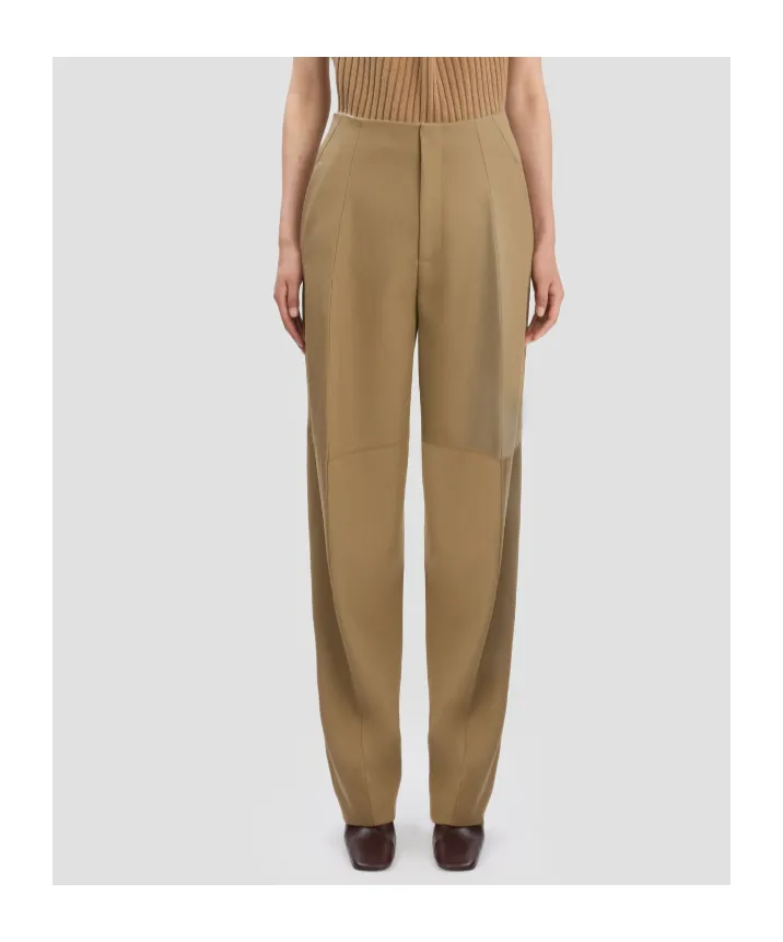Victoria Beckham Straight-Leg Pleated Trousers