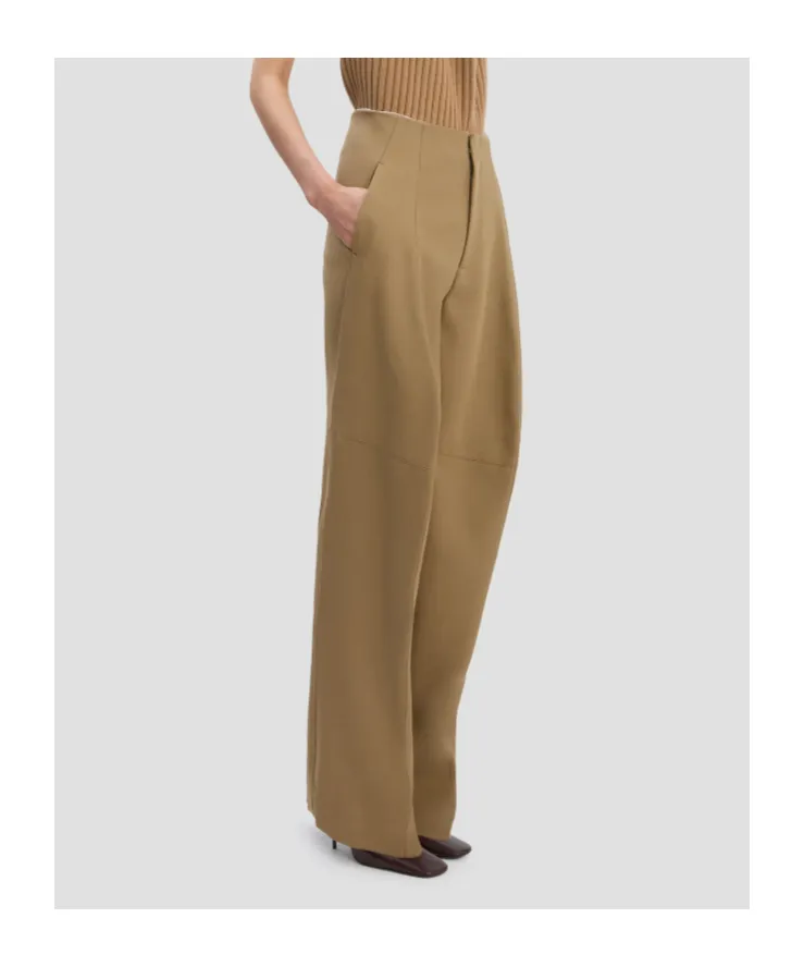 Victoria Beckham Straight-Leg Pleated Trousers