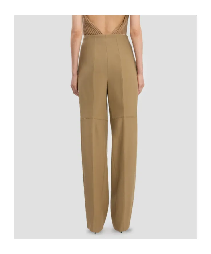 Victoria Beckham Straight-Leg Pleated Trousers
