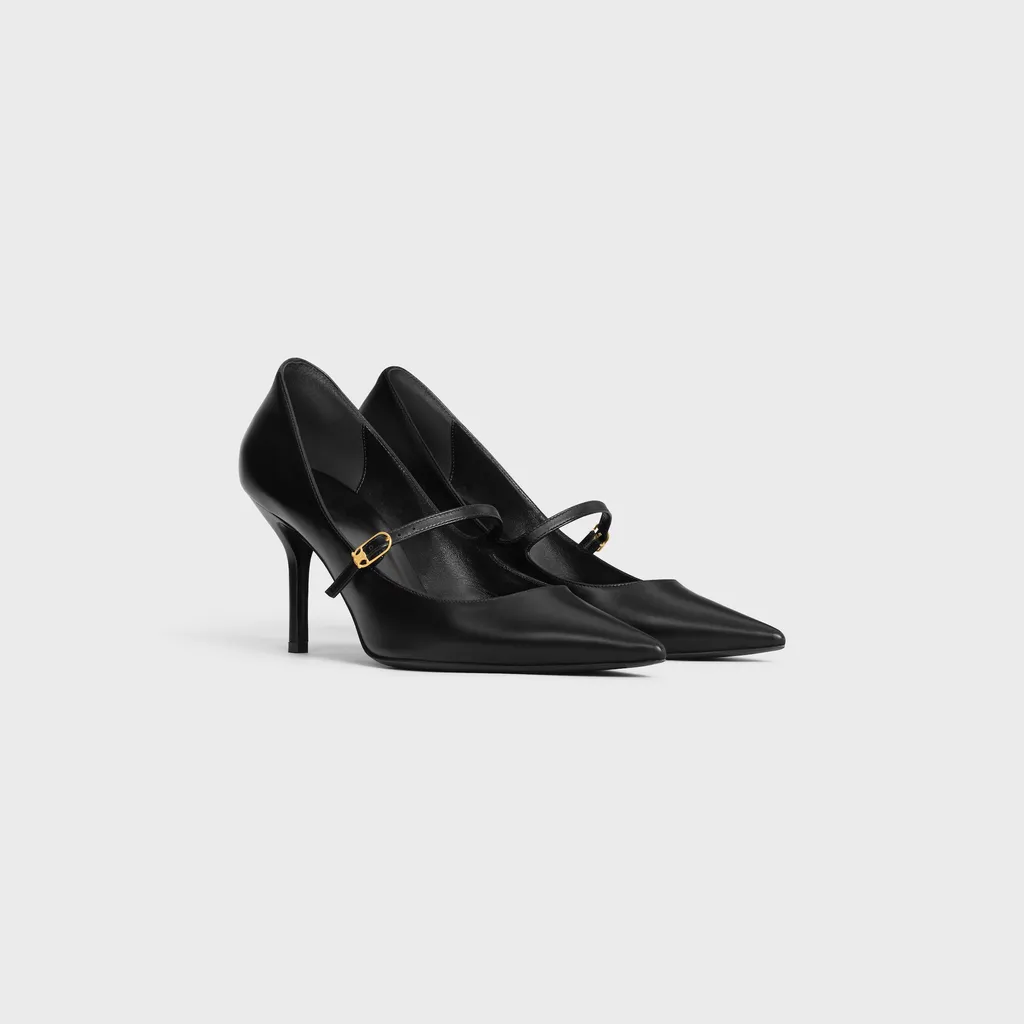 Celine Judy Strappy Pump In Calfskin