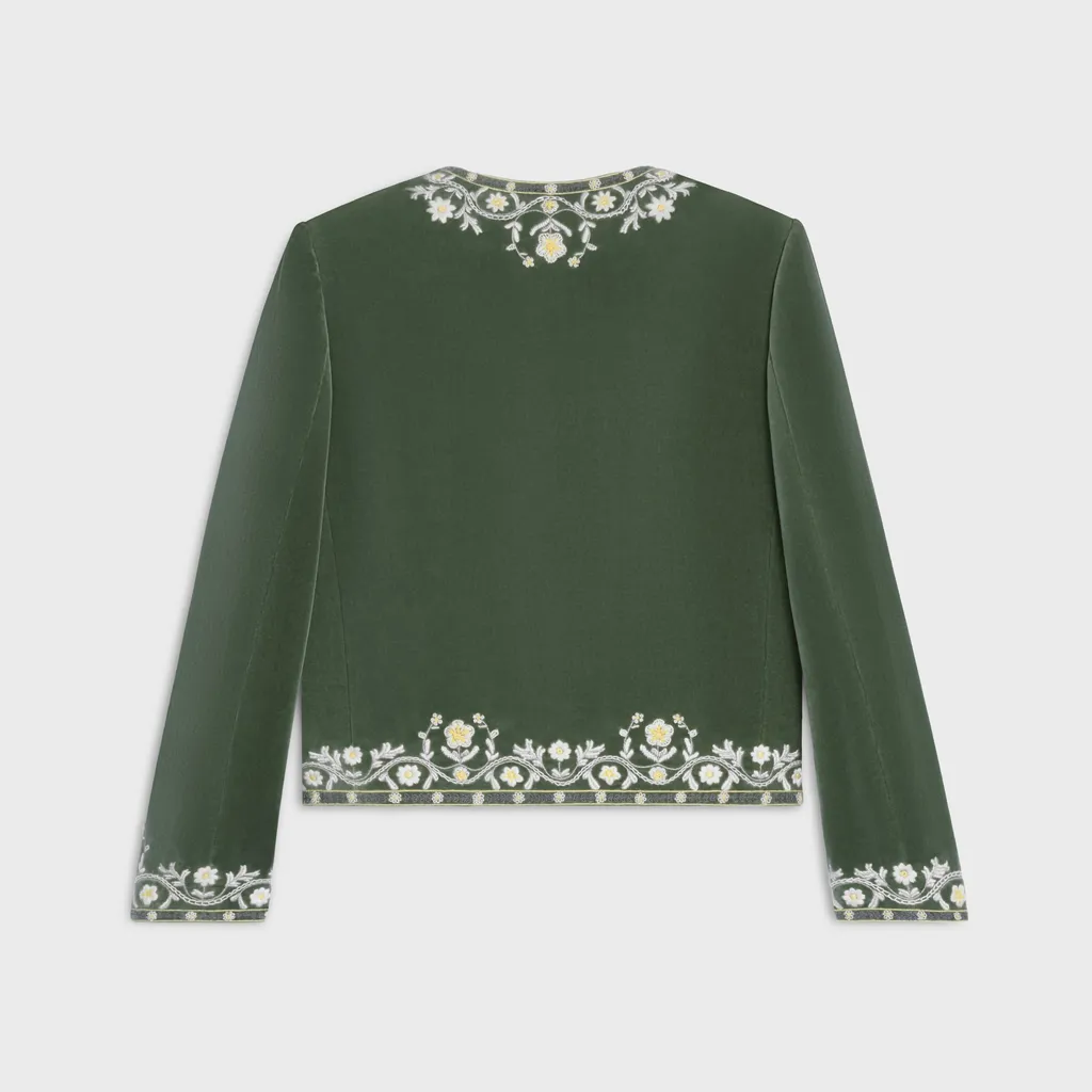 Embroidered Chelsea Jacket In Velvet