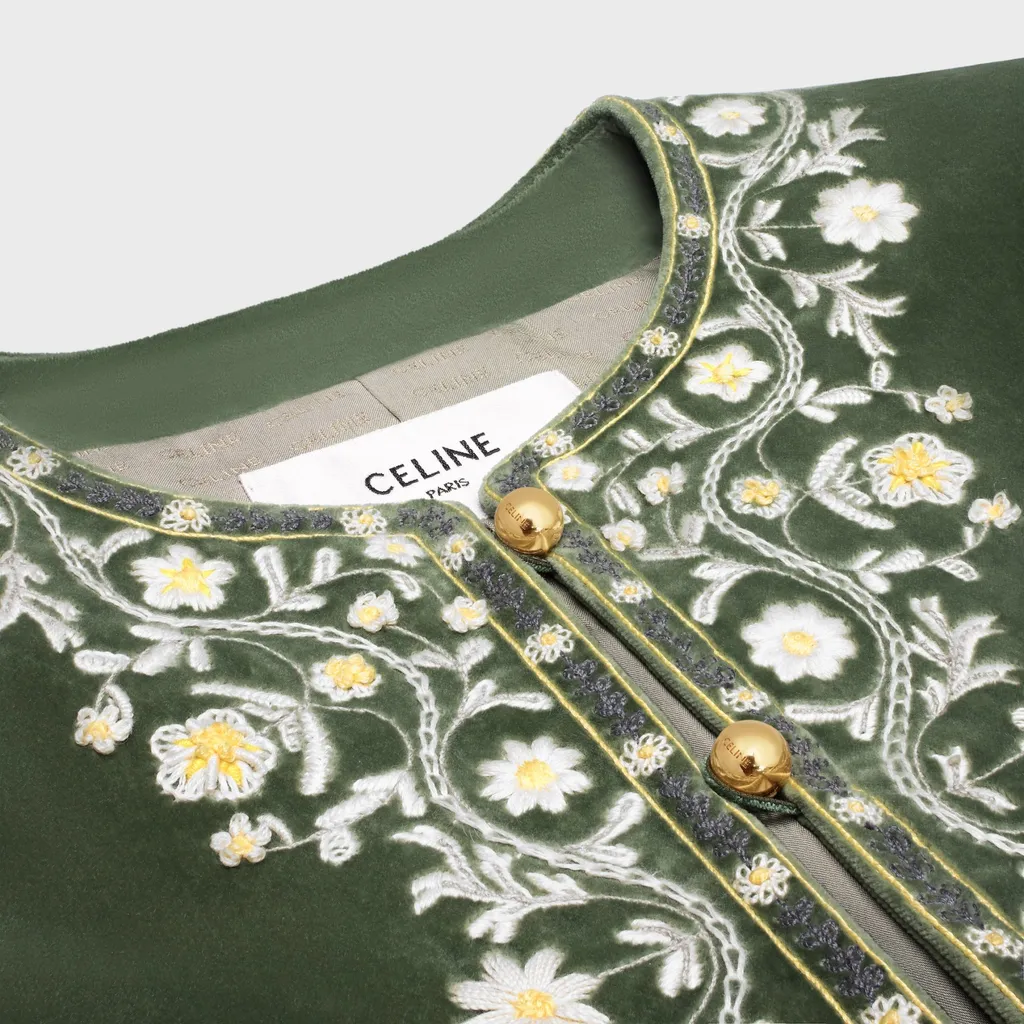 Embroidered Chelsea Jacket In Velvet